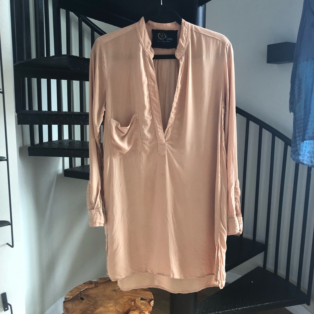 Blue Life Shirt Dress